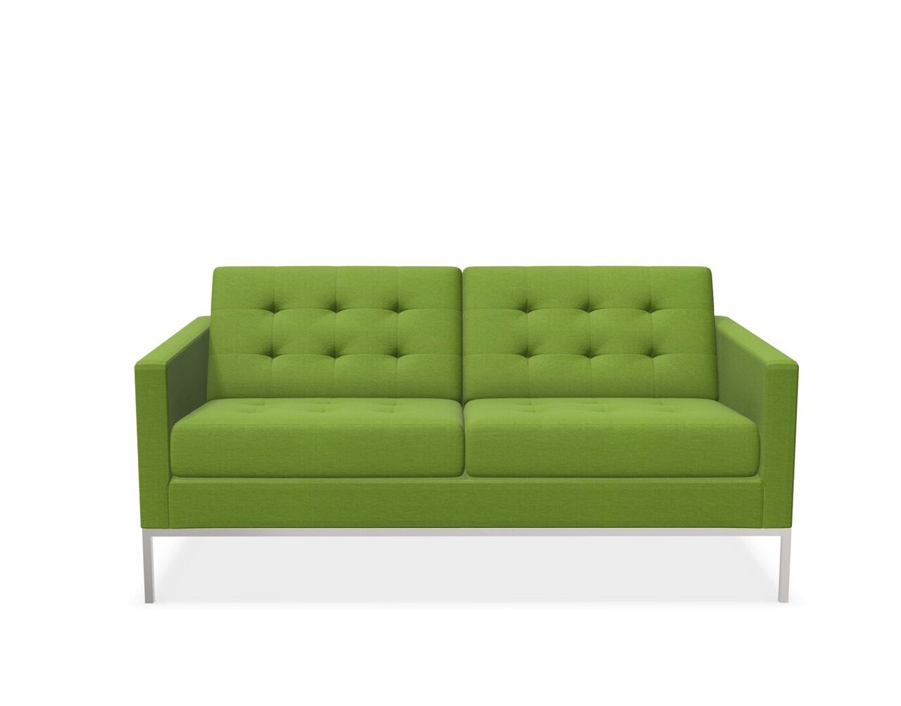 Knoll Florence Knoll Kollektion - Relax 2-Sitzer Sofa - Gestell hochglanzverchromt - Tonus Pistachio Green