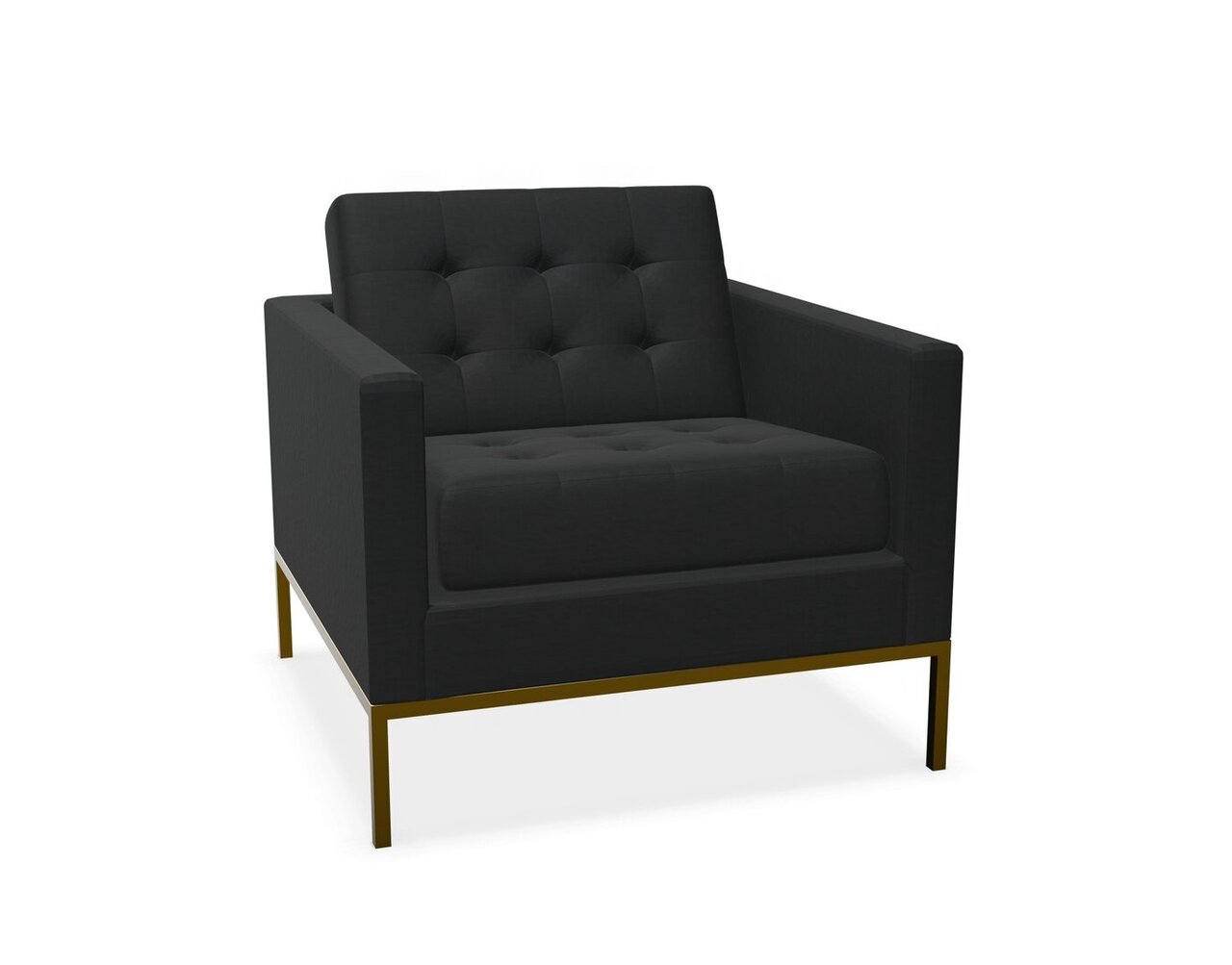 Knoll Florence Knoll Kollektion - Relax Sessel - Gestell lackiert, Farbe bronze - Tonus Black