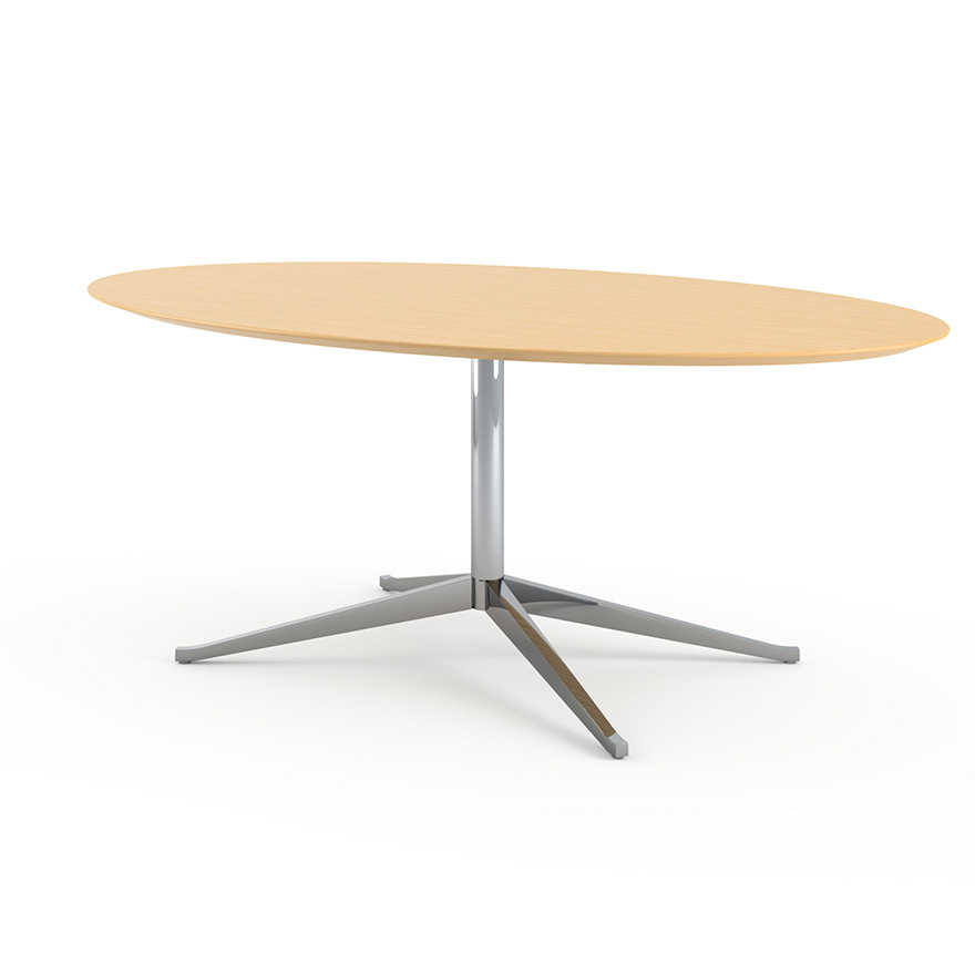 Knoll Florence Table Desk - 78" Oval - Natural Oak