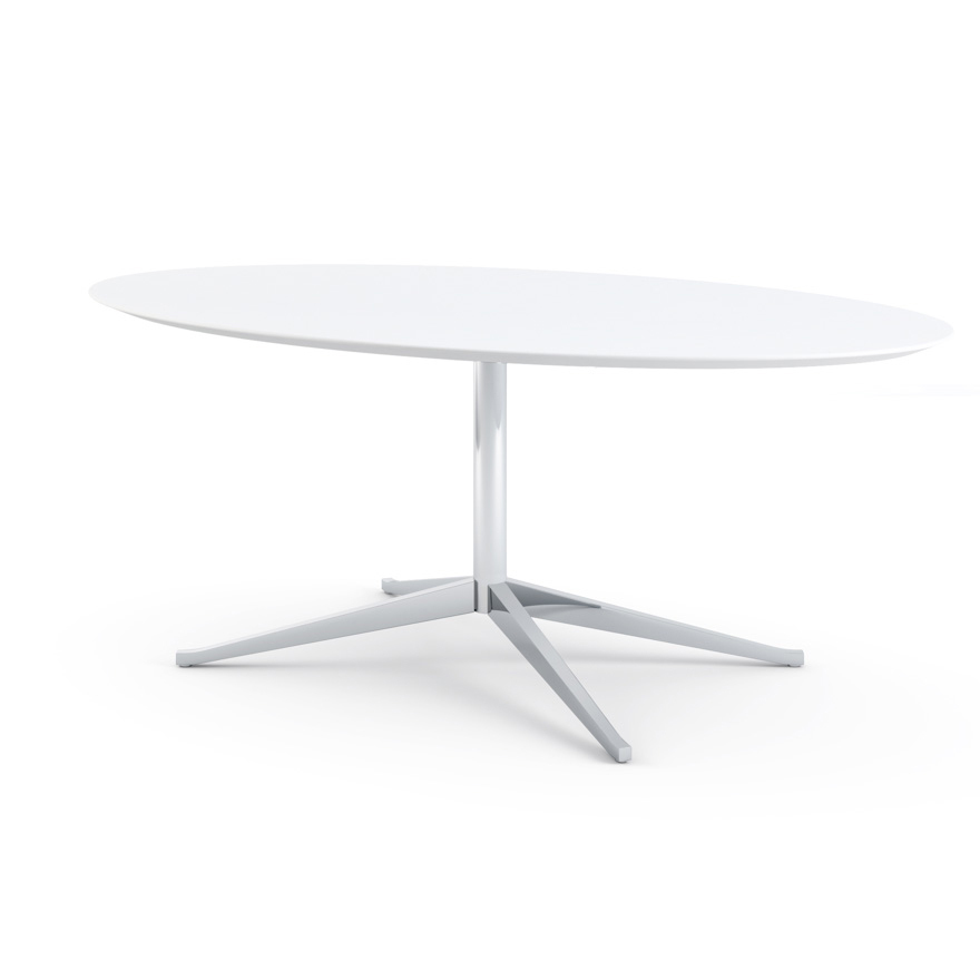 Knoll Florence Table Desk - 78" Oval - Laminate, White