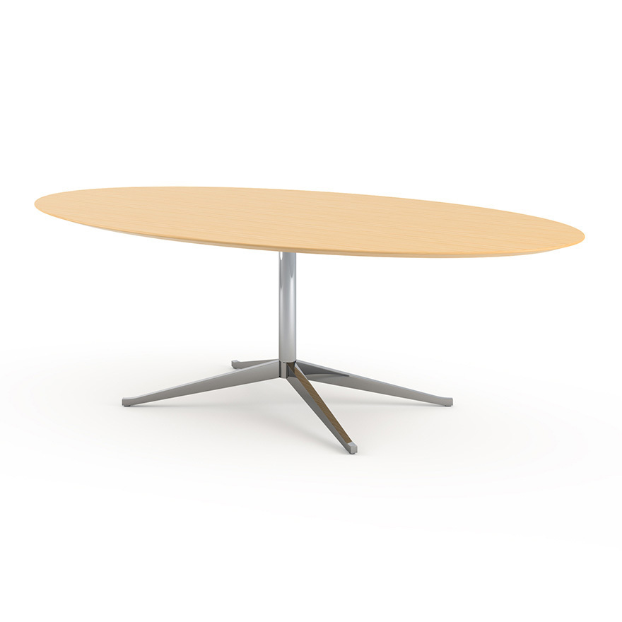 Knoll Florence Table Desk - 96" Oval - Natural Oak