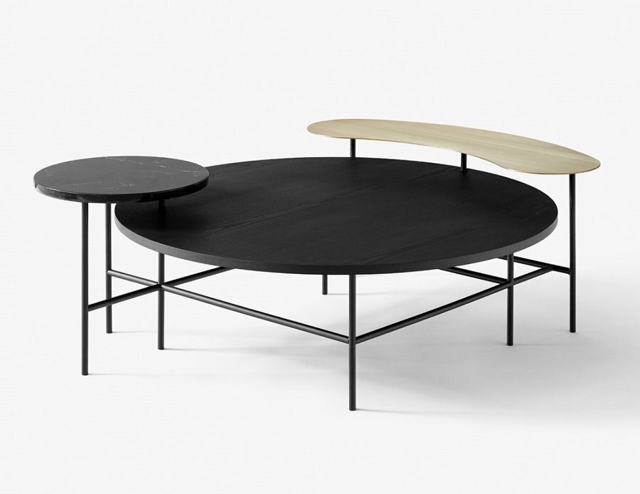Andtradition Palette JH25 Table - Nero Marquina, black lacquered ash