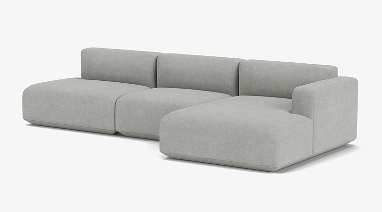 2-Seater with Right Open-End & Left Armrest - Fiord 151