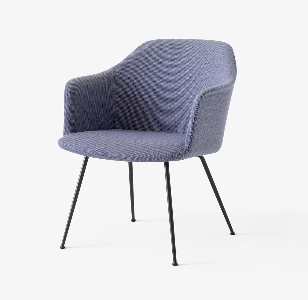 &Tradition Rely HW103 - Vollgepolstert Loungesessel - Black - Re-Wool 658