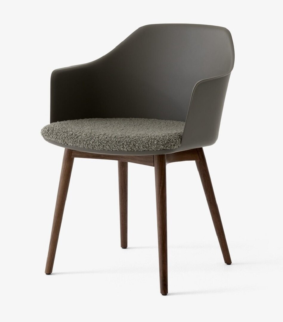 &Tradition Rely HW77 - Sessel mit Sitzkissen: Walnut - Stone Grey - Nimbus-009