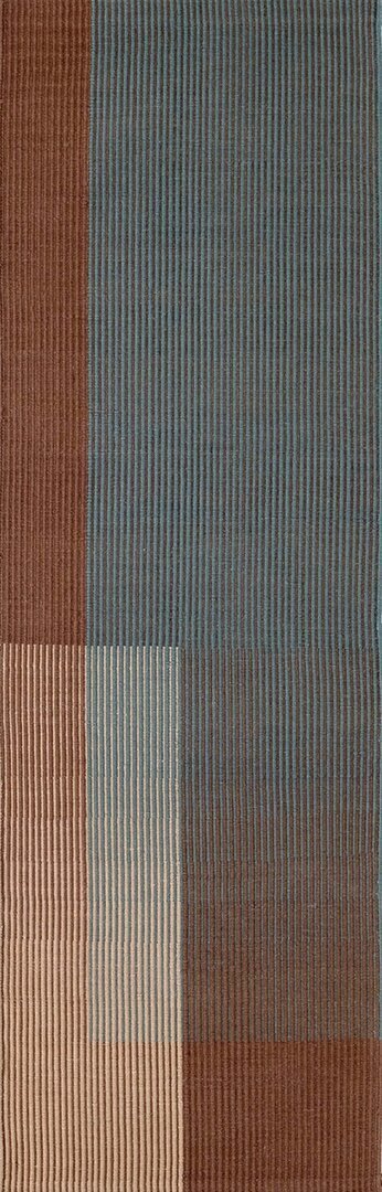Nanimarquina Haze Runner L - Wollteppich-Blau/Braun-Haze 5