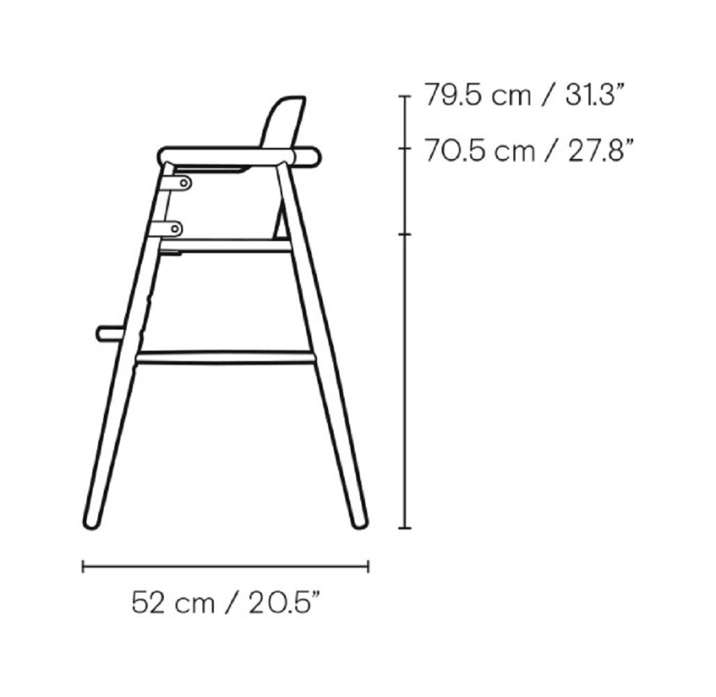 Carl Hansen & Søn ND54 High Chair - Hochstuhl - mit Rückenlehne