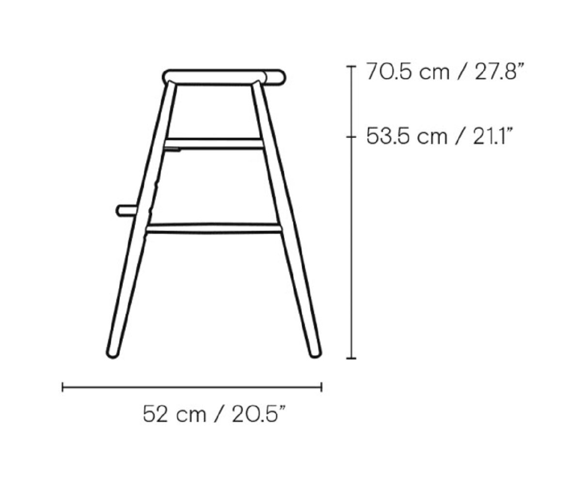 Carl Hansen & Søn ND54 High Chair - Hochstuhl - ohne Rückenlehne
