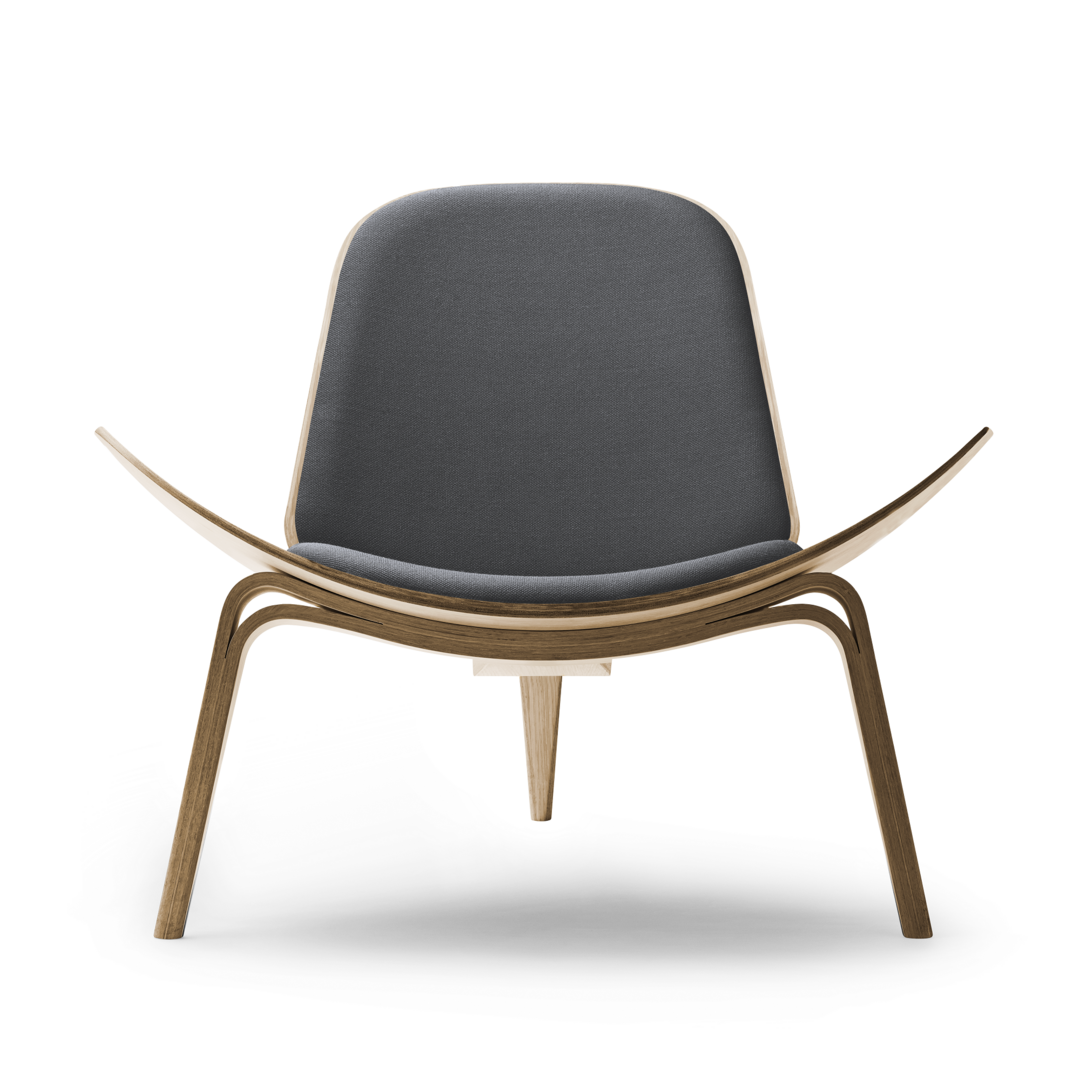 Carl Hansen & Søn CH07 Shell Chair - Sessel mit Textilbezug - Eiche geölt
