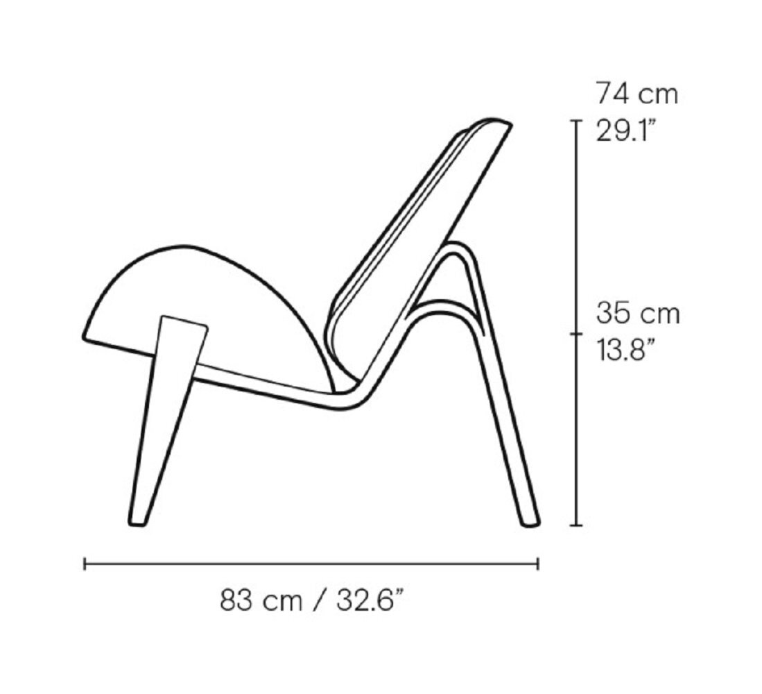 Carl Hansen & Søn CH07 Shell Chair - Sessel mit Textilbezug