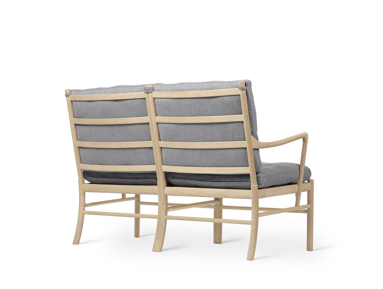 Carl Hansen & Søn OW149-2 Colonial Sofa - 2 Sitzer mit Textilbezug - Re-Wool 0108 - Eiche geseift
