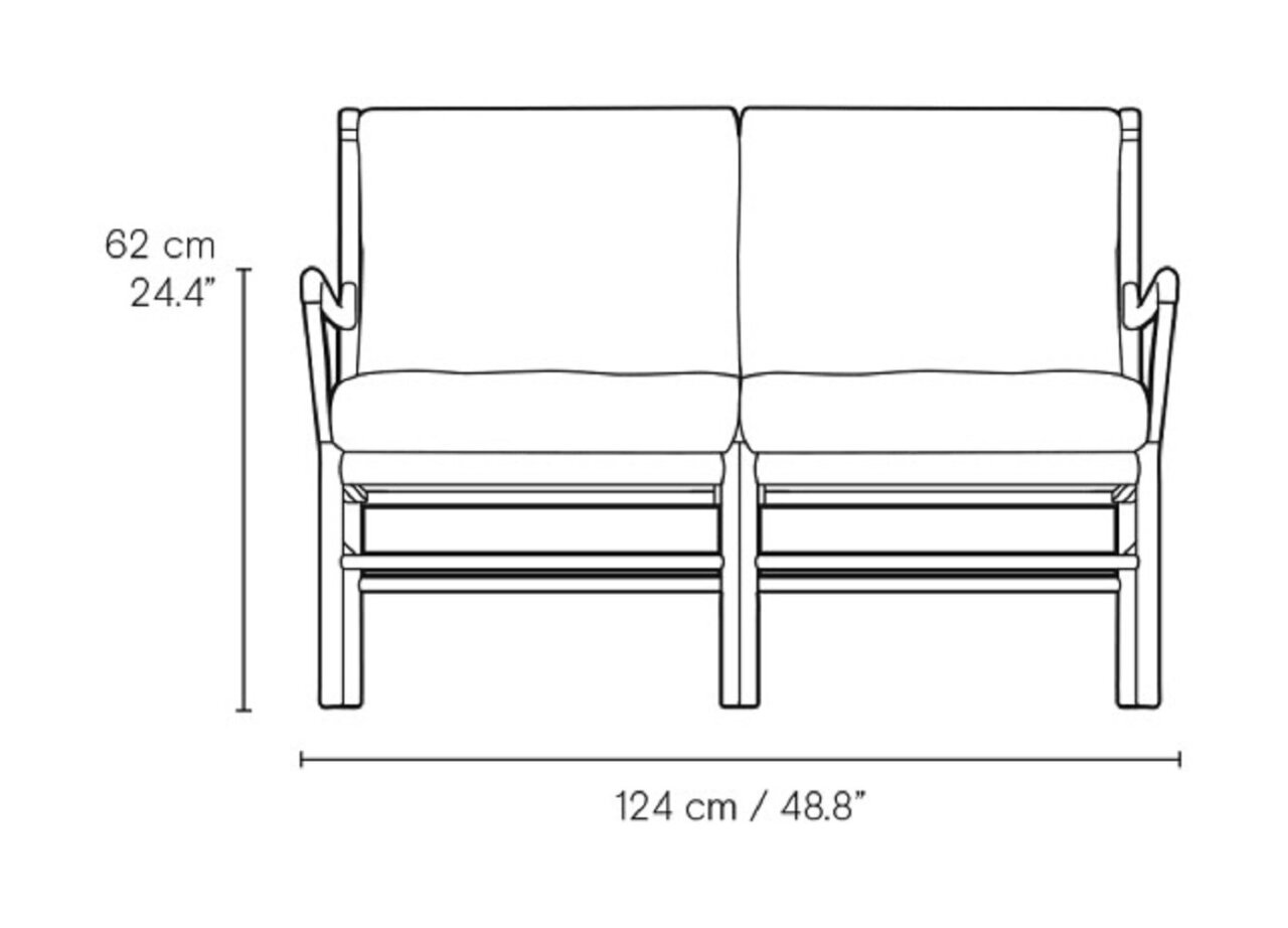 Carl Hansen & Søn OW149-2 Colonial Sofa - 2 Sitzer mit Textilbezug