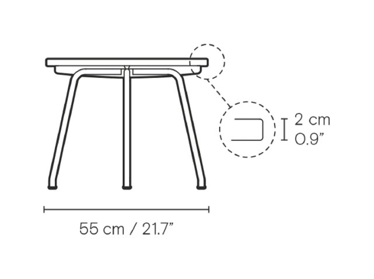 Carl Hansen & Søn CH415 - Beistelltisch Ø55cm