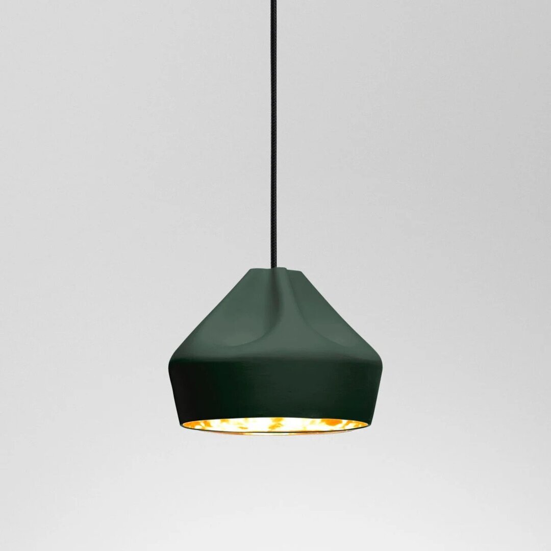 Marset Pleat Box 13 Pendelleuchte - dark green - gold