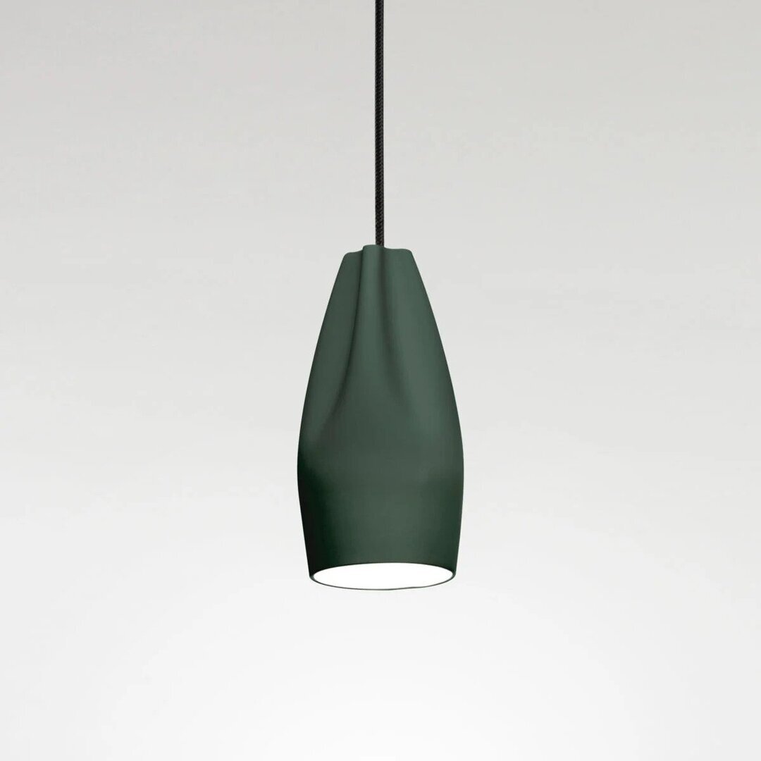 Marset Pleat Box 13 Pendelleuchte - dark green - white