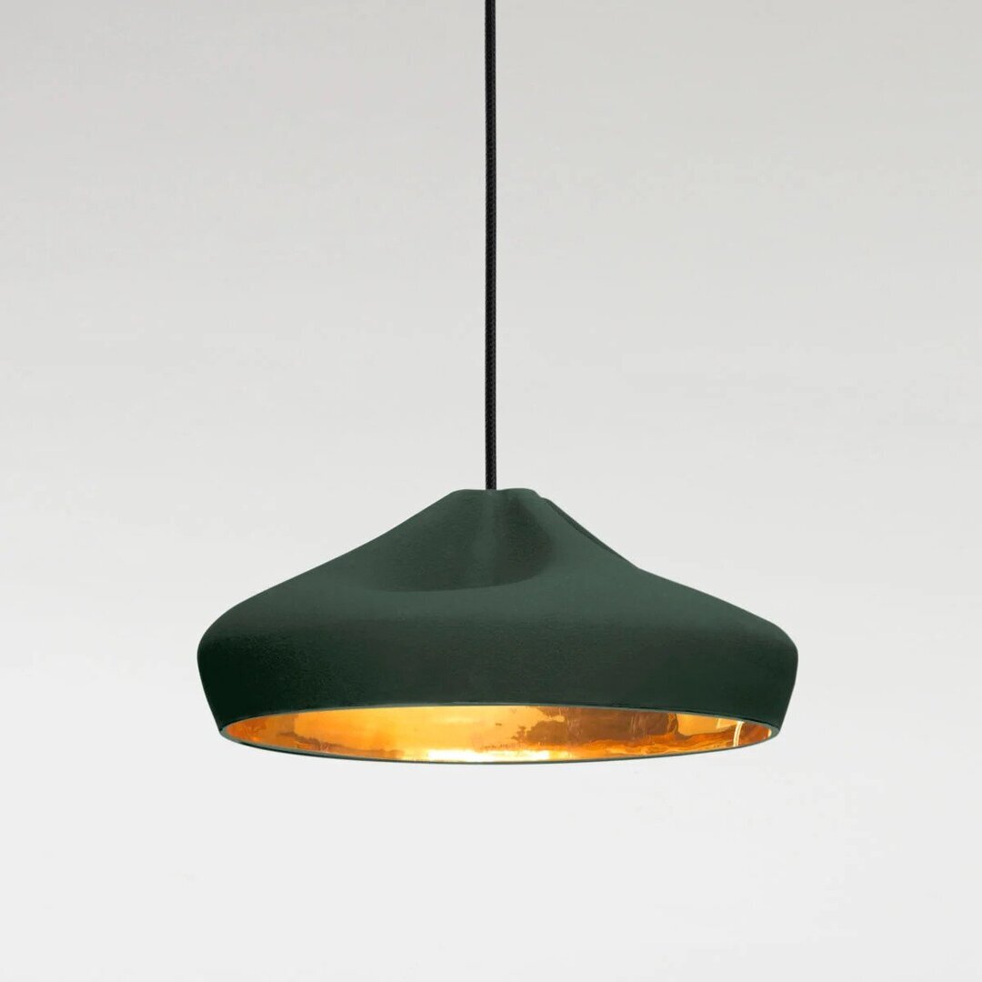 Marset Pleat Box 13 Pendelleuchte - dark green - gold