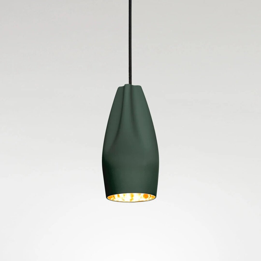 Marset Pleat Box 13 LED Pendelleuchte-green-gold