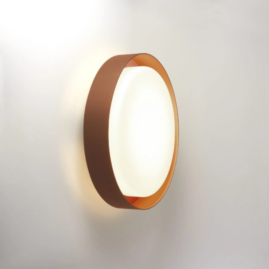 Marset Plaff-on! 50 LED IP54 Wandleuchte - Rostbraun