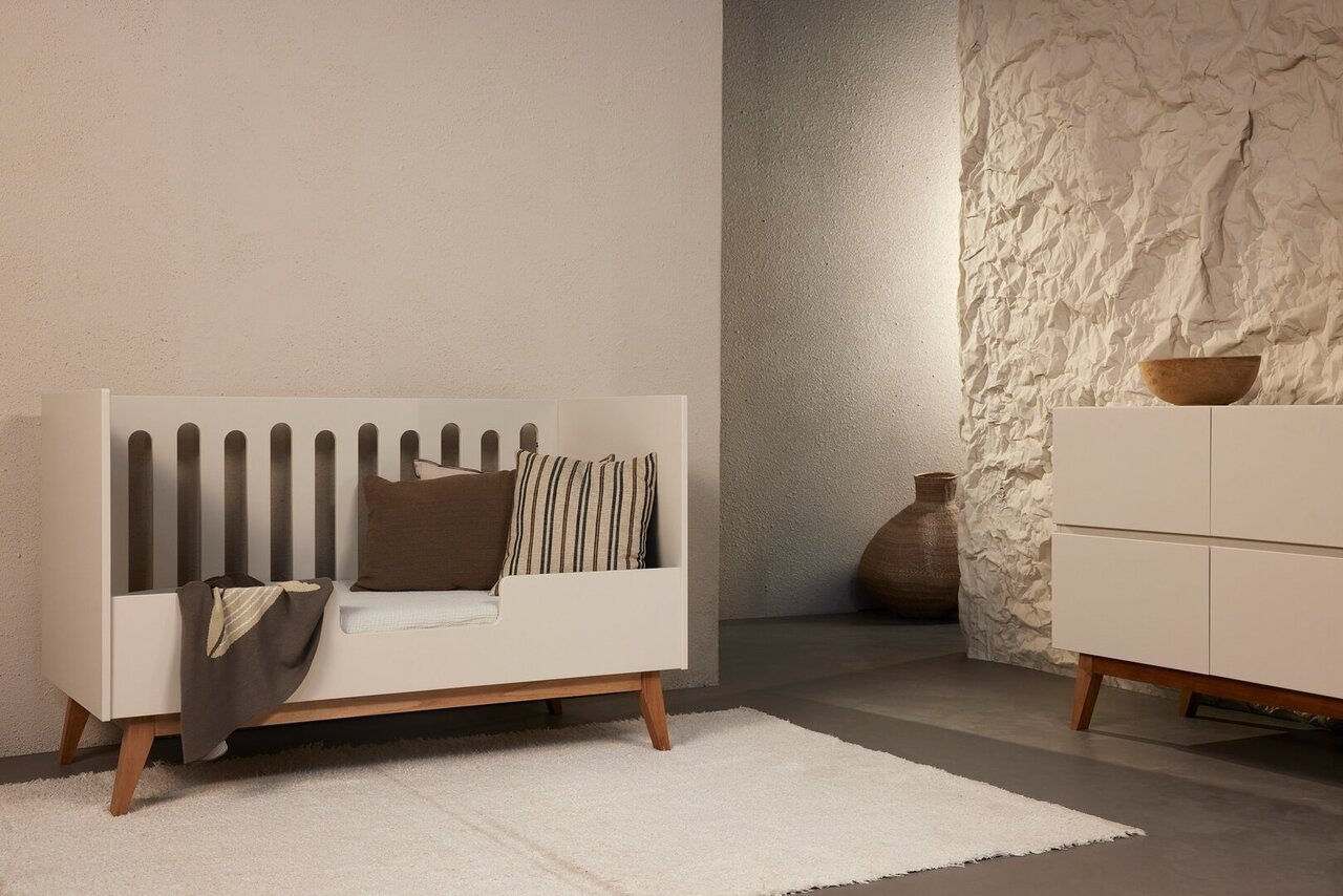 Quax Trendy Cot/Bench 140 * 70 Cm - Clay - Babybett