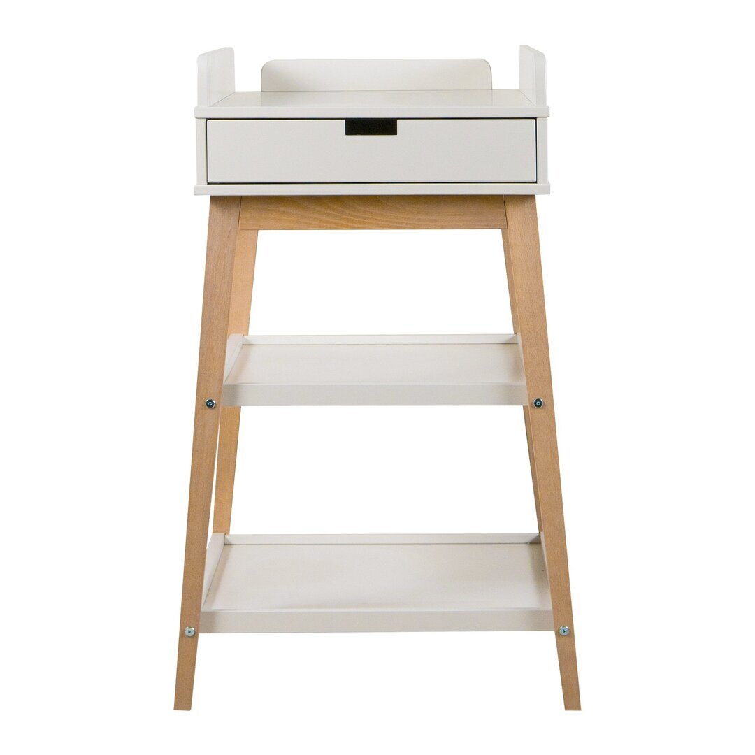 Quax Changing Table - Hip + Drawer - Clay/Naturel Wickeltisch