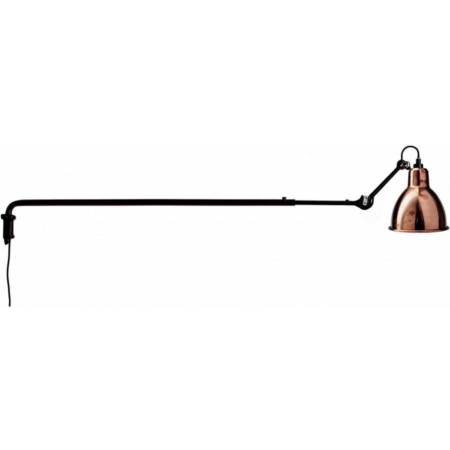 DCW Lampe Gras N°213 Wandleuchte Rund Schrim - Rohkupfer