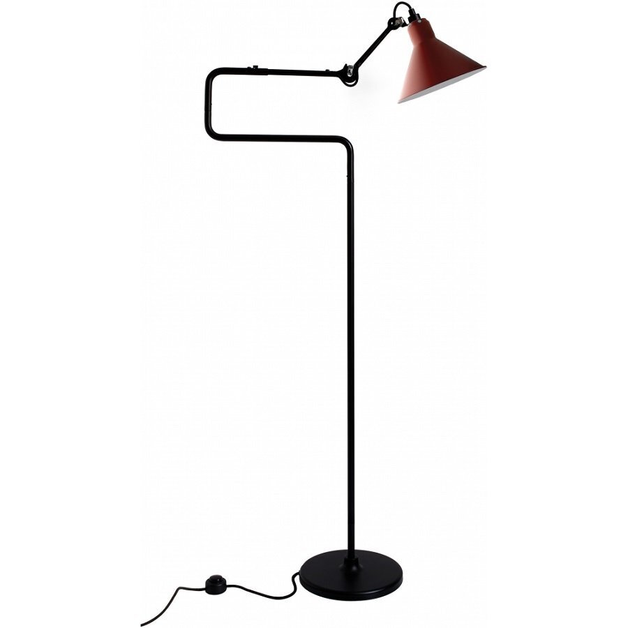 DCW Lampe Gras N°411 Stehleuchte Konisch Schrim - Rot