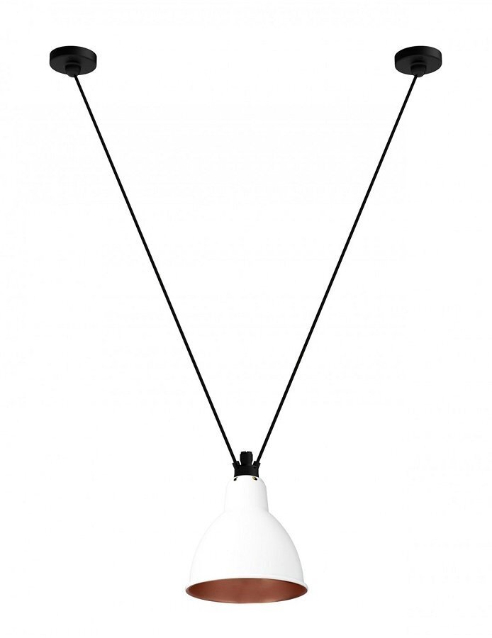 DCW Lampe Acrobates de Gras N°323 L Pendelleuchte Rund - White &  Copper Inside