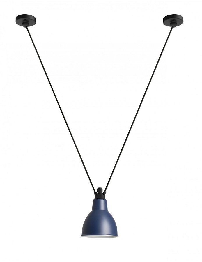 DCW Lampe Acrobates de Gras N°323 L Pendelleuchte Rund - Blue