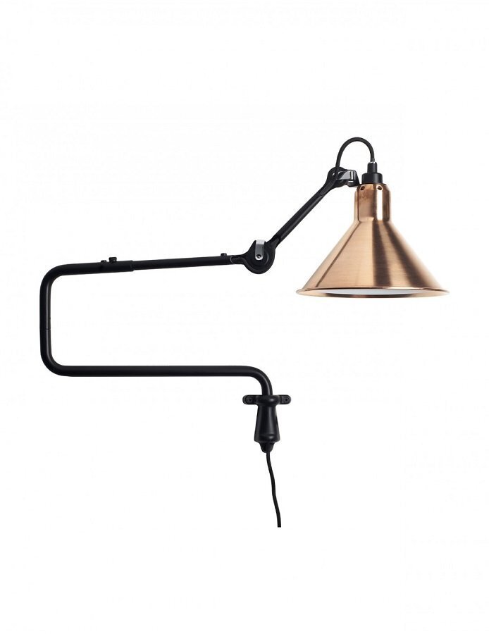 DCW Lampe Gras N°303 Wandleuchte Conic - Raw Copper & White Inside