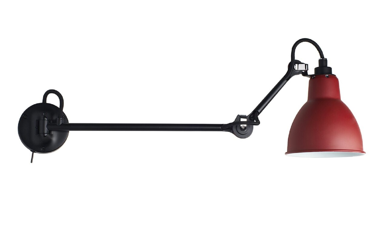 DCW Gras N°204 L40 SW - Wandleuchte: Rot 