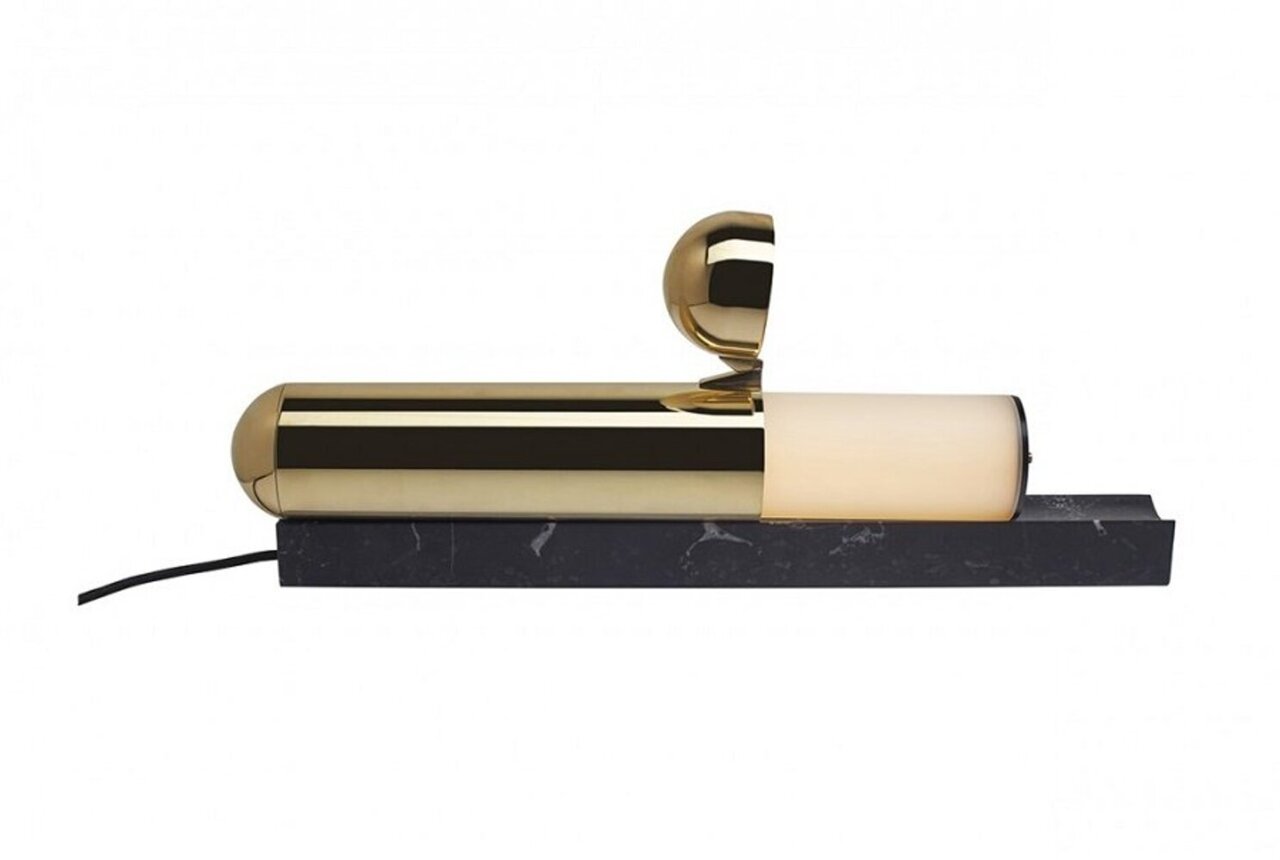 DCW ISP Tischlampe - Black Marble - Natural Brass