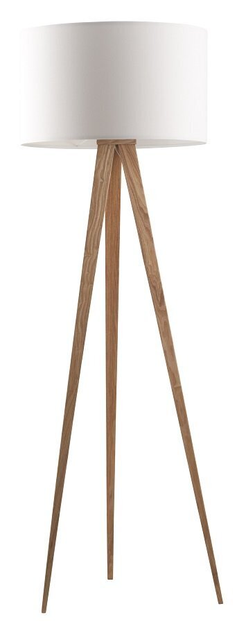 Zuiver Tripod Wood Floor Lamp - White