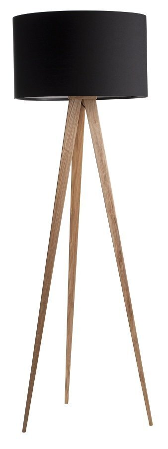Zuiver Tripod Wood Floor Lamp - Black