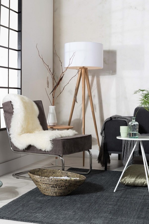 Zuiver Tripod Wood Floor Lamp