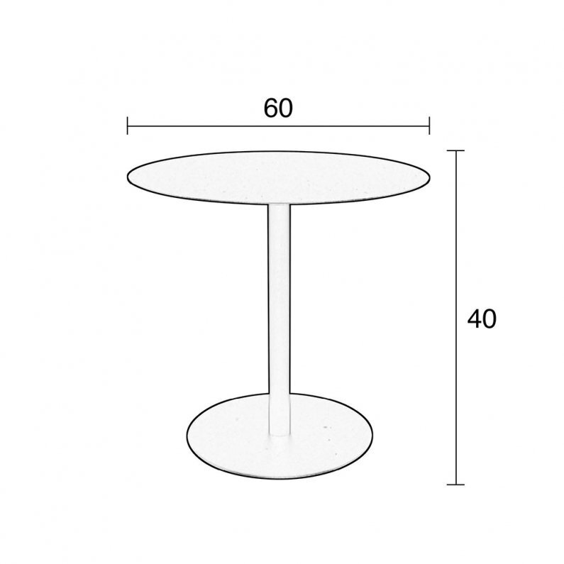 Zuiver Snow Side Table Round M Black