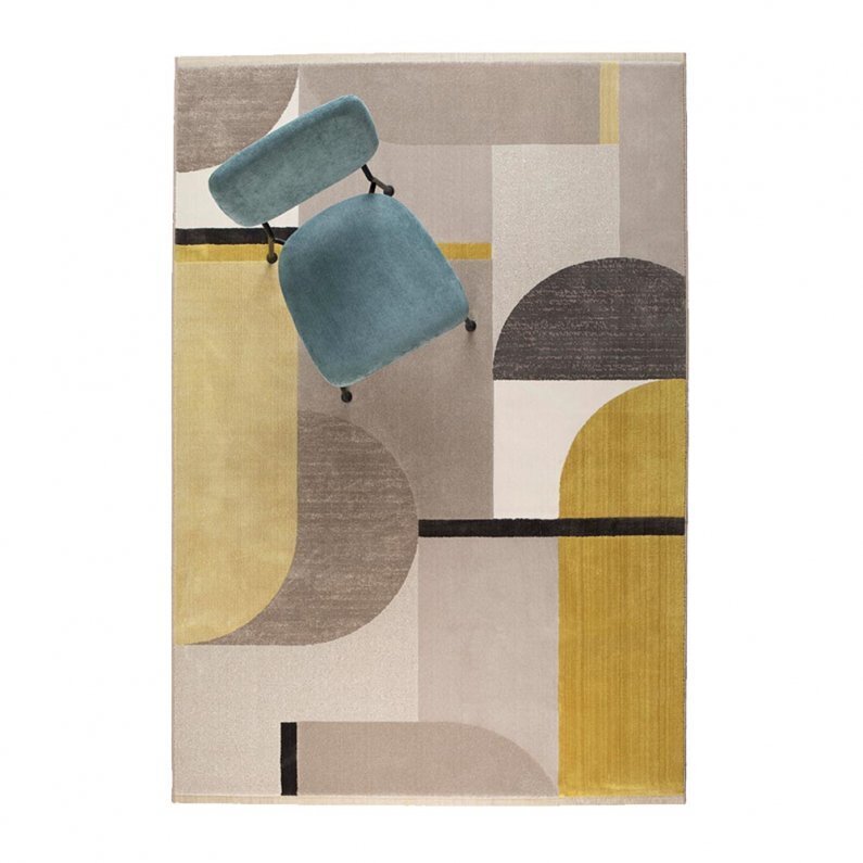 Zuiver Hilton Carpet - Grey/Yellow