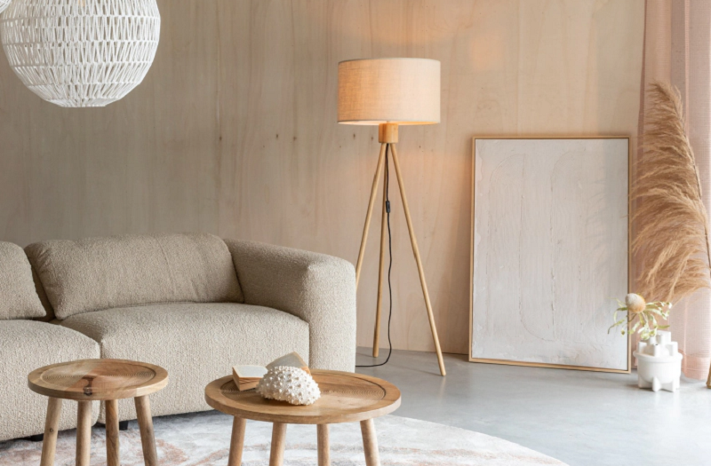 Zuiver Fan Floor Lamp Bamboo