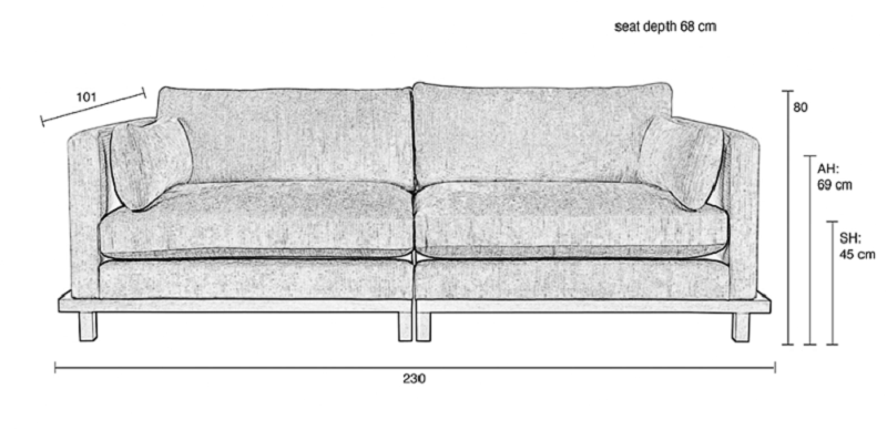 Zuiver Blossom sofa - 3 Seater