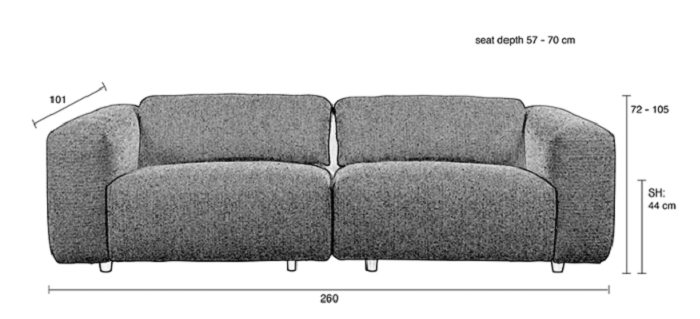 Zuiver Wings Sofa 3 Seater Sofa
