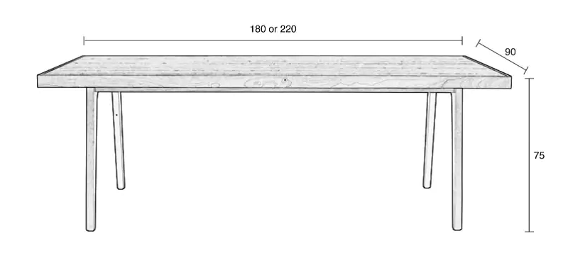Zuiver Harvest Table - 220X90