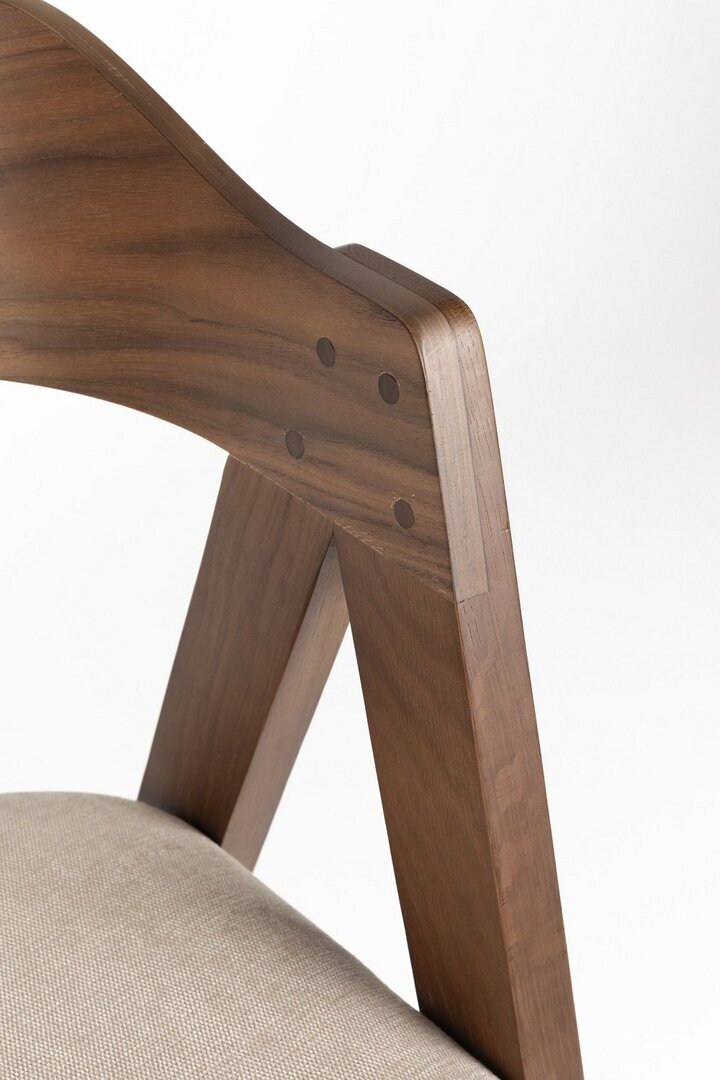 Zuiver Chair Pole Walnut - Stuhl mit Armlehne 