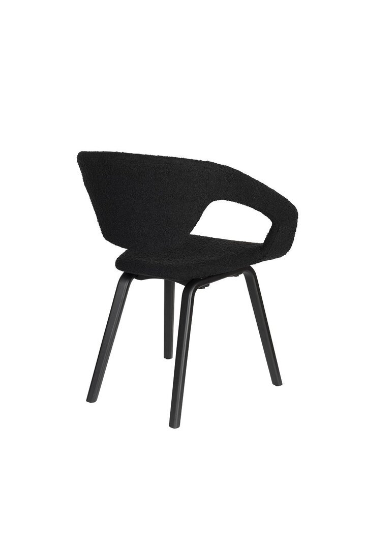 Zuiver Armchair Flexback Boucle Black - Stuhl mit Armlehne