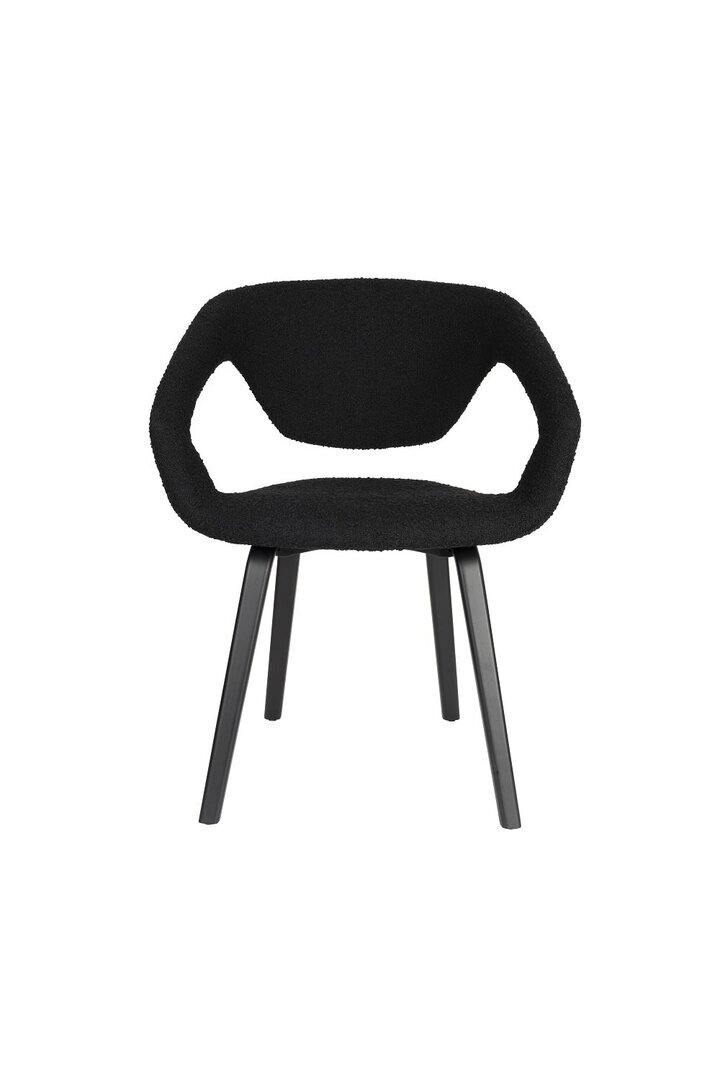 Zuiver Armchair Flexback Boucle Black - Stuhl mit Armlehne
