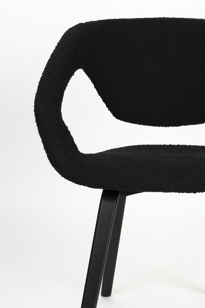 Zuiver Armchair Flexback Boucle Black - Stuhl mit Armlehne