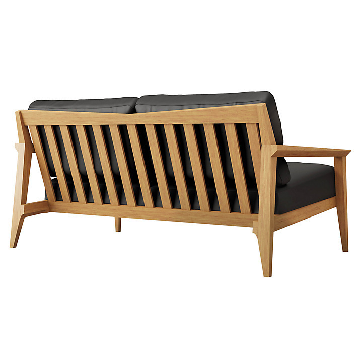 Case Stanley Medium Leather Sofa - Black