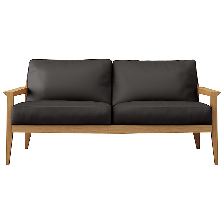 Case Stanley Medium Leather Sofa - Black