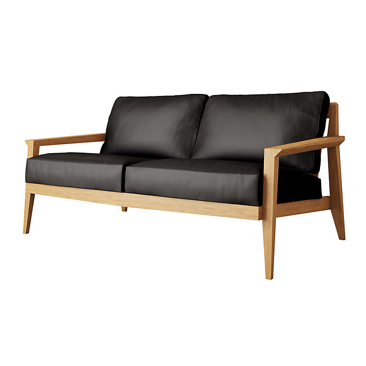 Case Stanley Medium Leather Sofa - Black