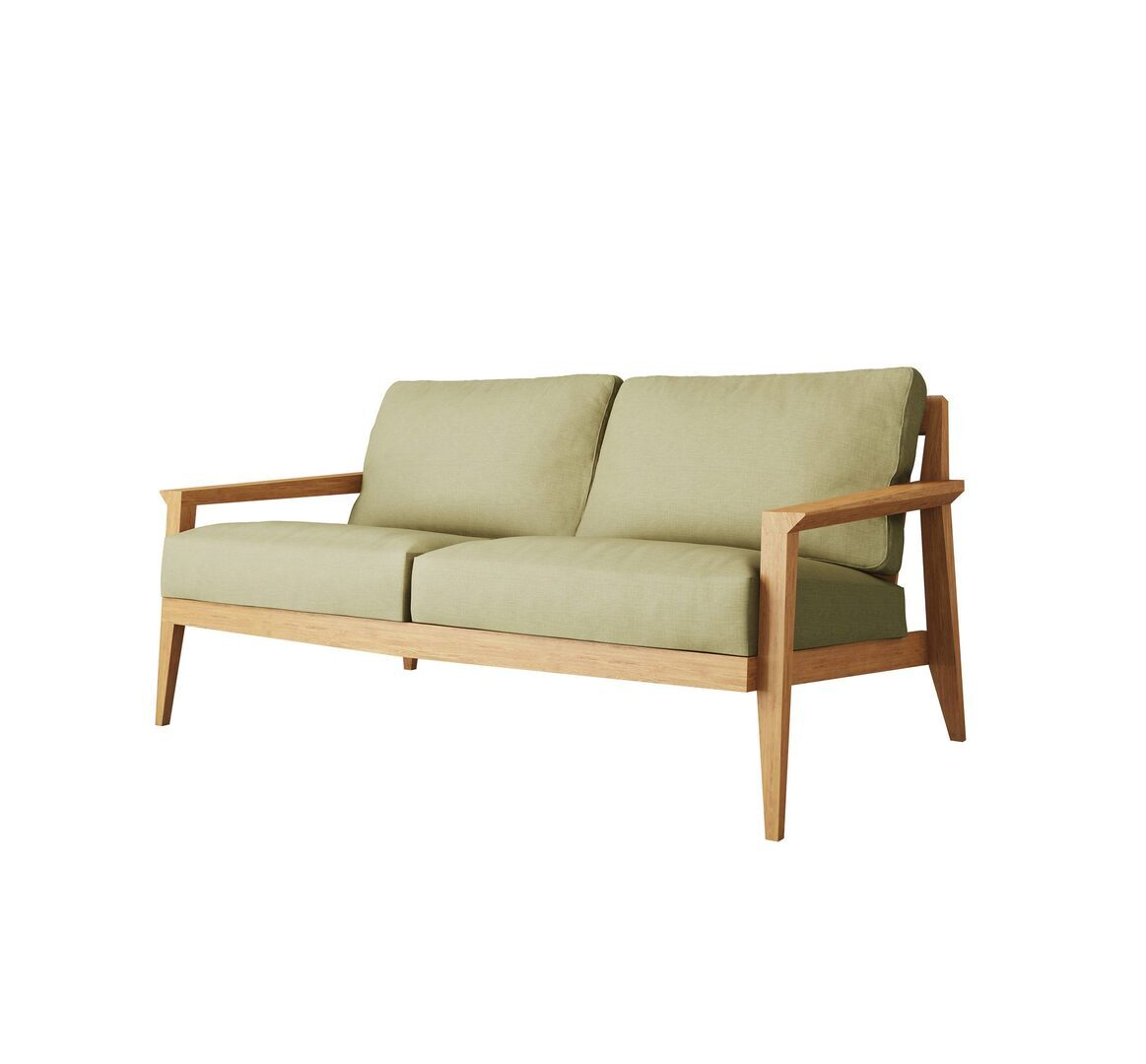 Case Stanley 2-Seater Sofa - Oak Frame- Fabric Miriam#2 Putty