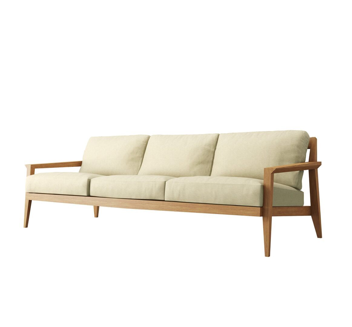Case Stanley 3-Seater Sofa - Oak Frame- Fabric Miriam#50 Sand