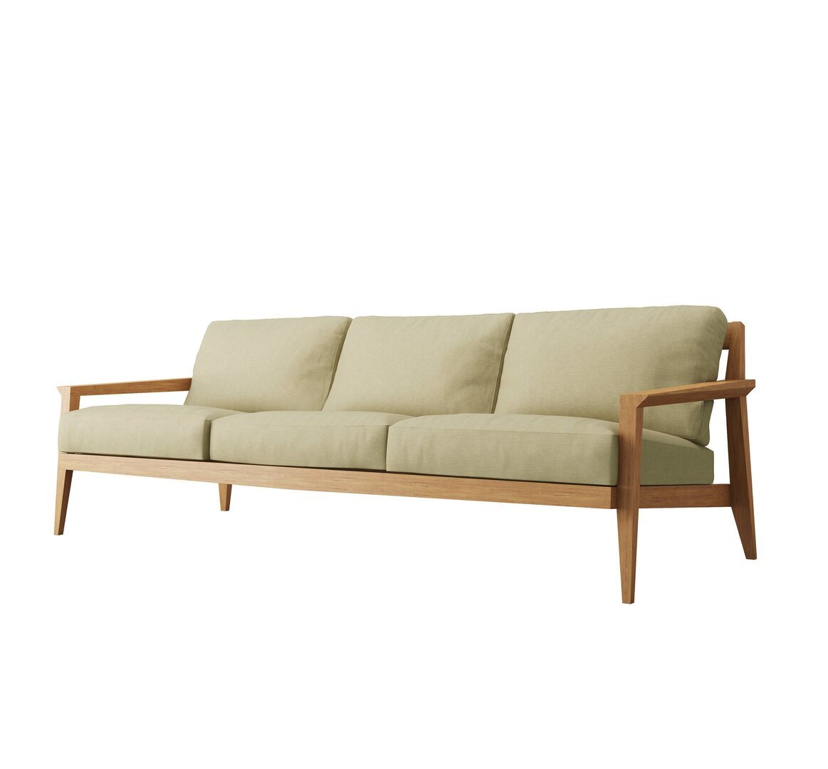 Case Stanley 3-Seater Sofa - Oak Frame- Fabric Miriam#2 Putty